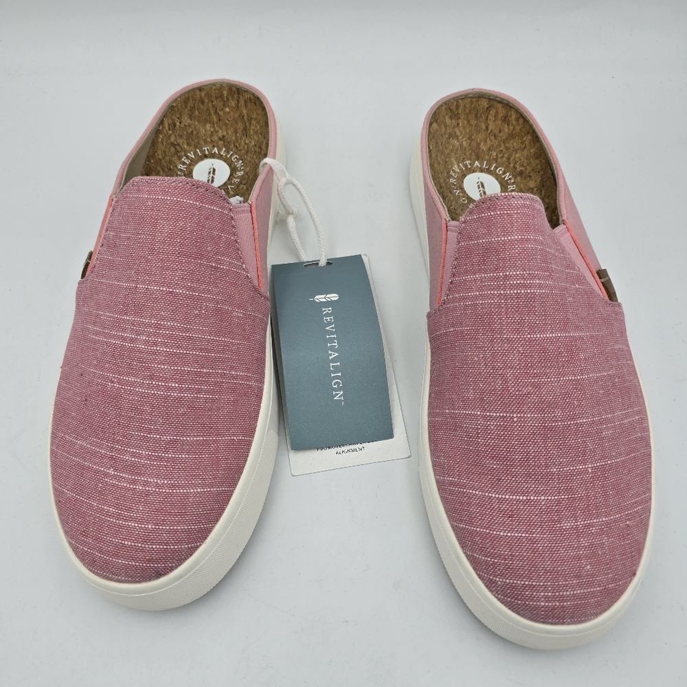 NWT Revitalign Esplande Tex Canvas Slip-On Clogs, Pen Red (Pink), Women's 7B - Picture 3 of 16